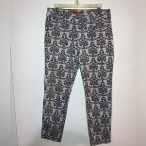 Cartonnier Charlie Ankle Pants Brocade Jacquard Pattern w/ Welt Pockets …